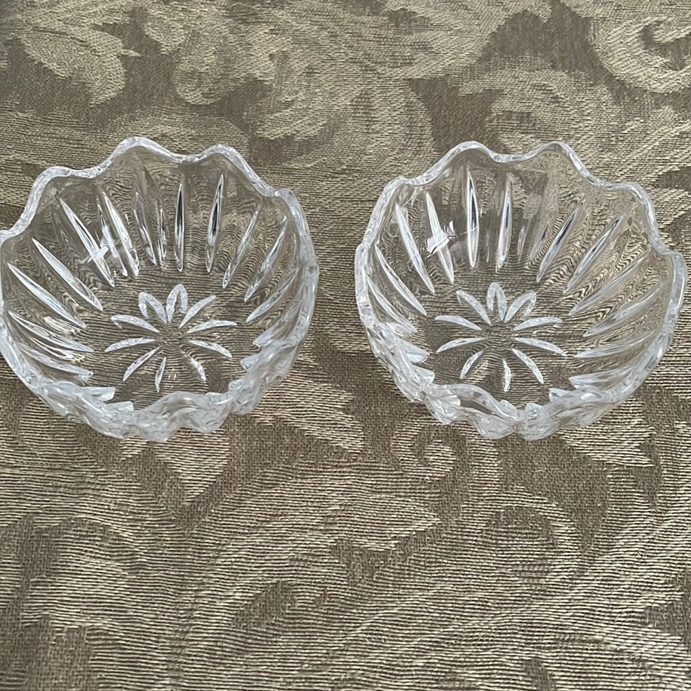 Beautiful crystal candy dishes.